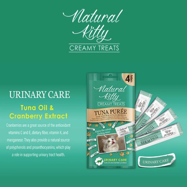 25% OFF: Natural Kitty Functional Urinary Care Tuna Purée Creamy Liquid Cat Treats 48g Online Sale