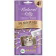 25% OFF: Natural Kitty Functional Skin & Coat Care Salmon Purée Creamy Liquid Cat Treats 48g on Sale