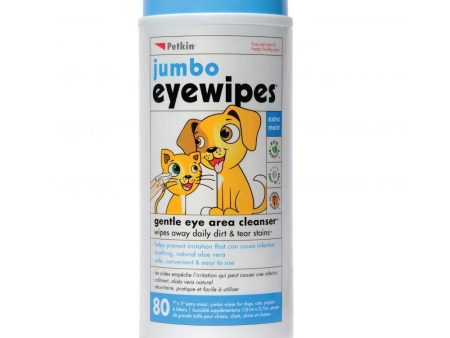 Petkin Jumbo Eye Wipes 80 Wipe Tub Online