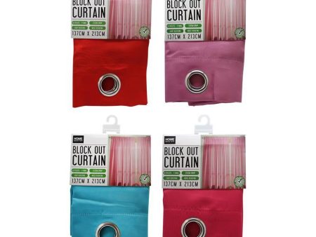 Home Master Curtain Block Out, Brights, 4 Assorted For Cheap