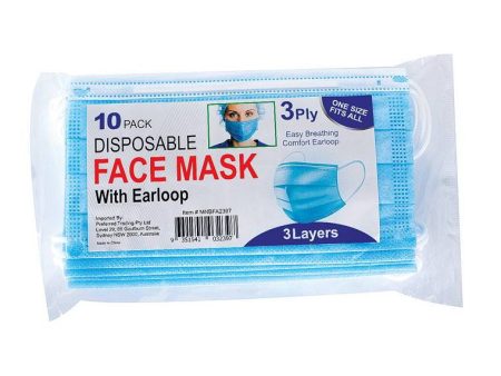 SwissCare Disposable Face Masks, 10 Pack For Cheap