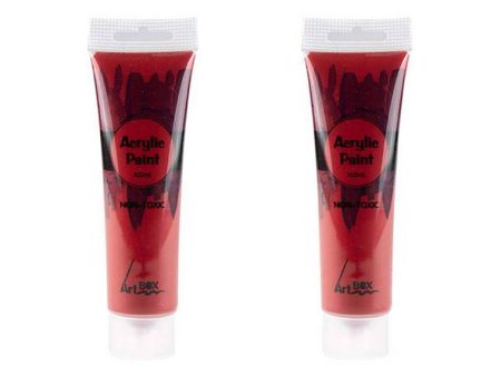 Acrylic Paint Tube, Maroon Supply