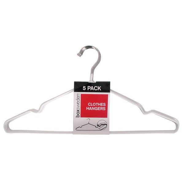 Clothes Hanger, Metal, Non Slip, 5pk, 2 Assorted Cheap