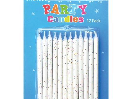 Candle 12Pk 7.5Cm Glitter White Online