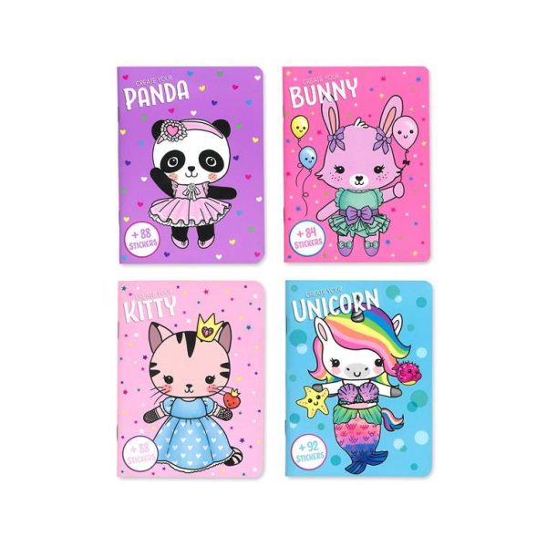 Dress Me Up Book Kitty, Bunny, Panda, Unicorn, 24pgs For Sale