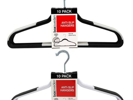 Plastic Hangers with Anti Slip, 10pk, 45cm, 2 Assorted Online Hot Sale