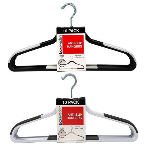 Plastic Hangers with Anti Slip, 10pk, 45cm, 2 Assorted Online Hot Sale