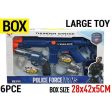 Police Playset with Guns, Cuffs, Badge, Radio, 6pcs For Sale