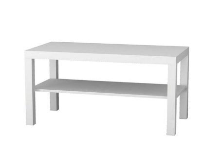 My Home Coffee Table With Shelf White Discount