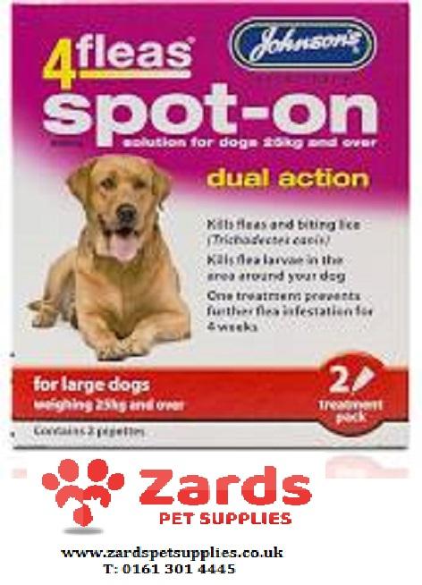 Johnson s 4Fleas Spot On Dual Action for Large Dogs Online Sale