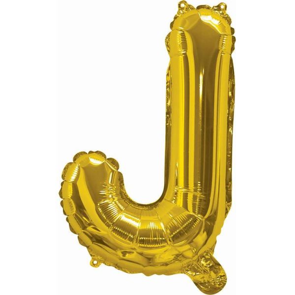 Foil Balloon 35Cm Gold J Online Sale