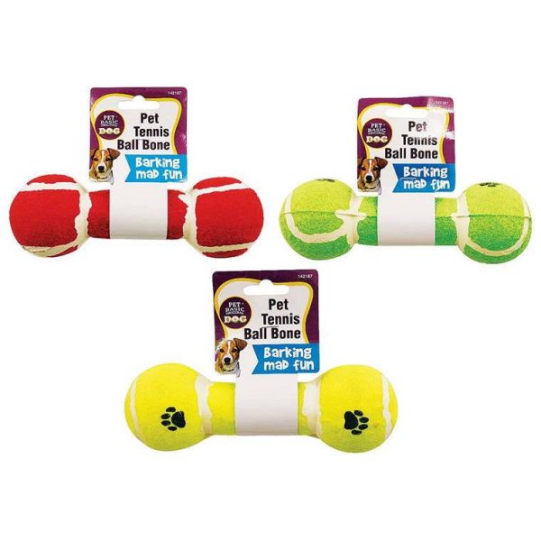 Dog Toy Tennis Ball, Bone, 20cm Cheap