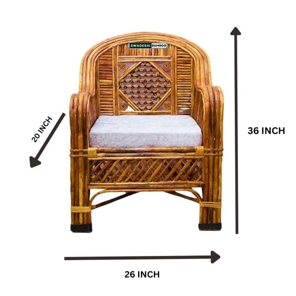 Bamboo 5 Seater Kite Sofa Set with Table for Home and Garden Online now