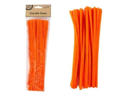 Chenille Stems, Orange, 50pk Online Hot Sale