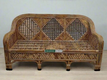 Three Seater Designer Bamboo Sofa Set For Home, Office and Garden Online now