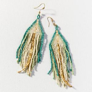 Ivory Teal Luxe Earrings Supply