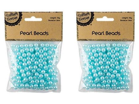 Light Blue Pearl Beads, 8mm Online