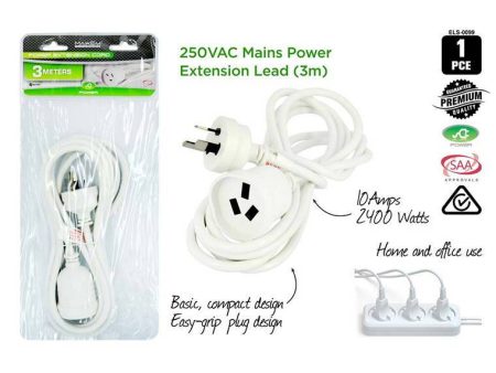 Power Extension Cor, 3Mtr Fashion