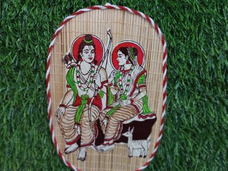 Handicrafte Bamboo Mat Wall Décor 7.5*4.5  (Ram Sita) Online Sale