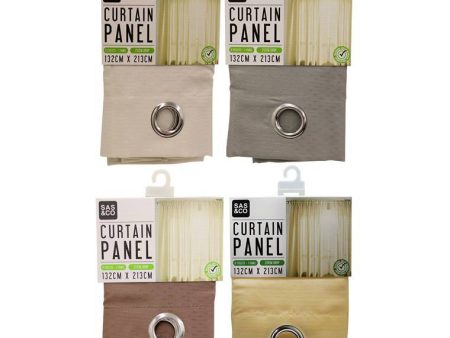 Home Master Curtain Panel, Natural, 4 Assorted Online Sale