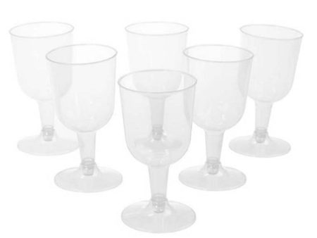 LandL Party Plastic Wine Glasses Pk6 Cheap