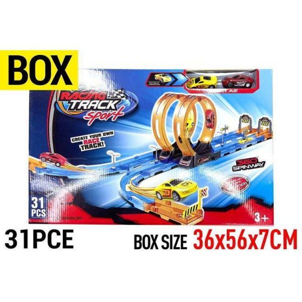 Racing Track Sport Double Loop Cars, 31pcs Hot on Sale