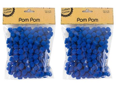 Pom Pom, Dark Blue, 200pk, 1.5cm Discount