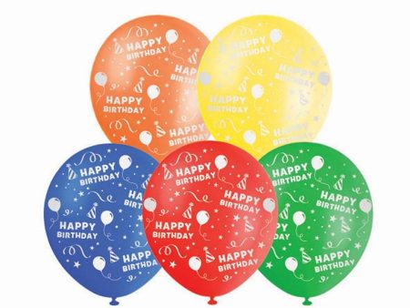 Balloon 10Pk Printed Bday Online Hot Sale