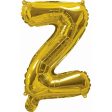 Foil Balloon 35Cm Gold Z on Sale