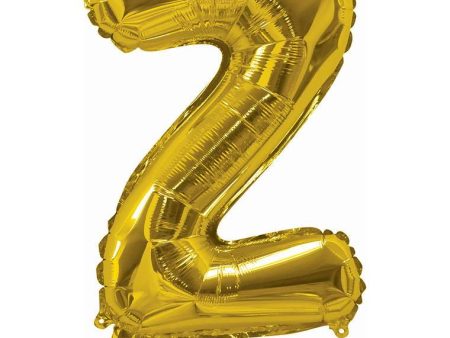 Foil Balloon 35Cm Gold Z on Sale