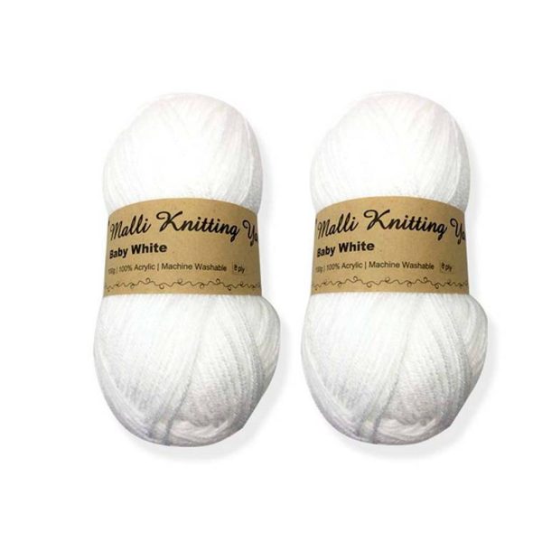 Acrylic Baby Yarn White Discount