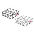 Wire Diamond Napkin Holder, 18.5x18.5x5, 2 Assorted Online now