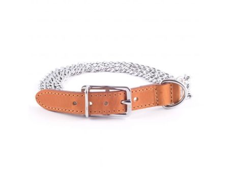 2 Row Chain Leather Collar Cheap