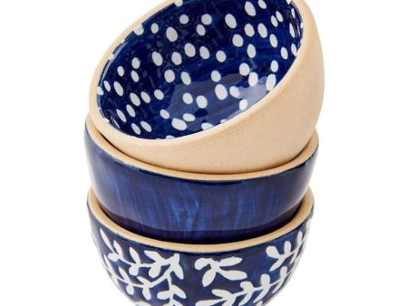 White Indigo Ramekin Set Online Hot Sale