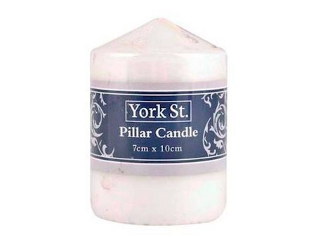 York St Candle, Unscented, 7X10cm Supply