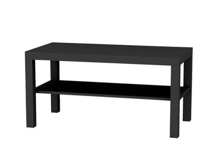 My Home Coffee Table With Shelf Black Hot on Sale