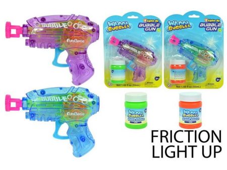 Light Up Bubble Gun with Bubbles, 2pcs Fashion