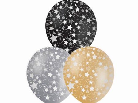 Balloon 10Pk Printed Star Formal For Sale