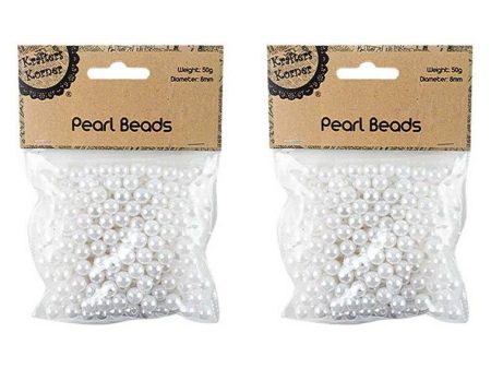 White Pearl Beads, 8mm For Cheap