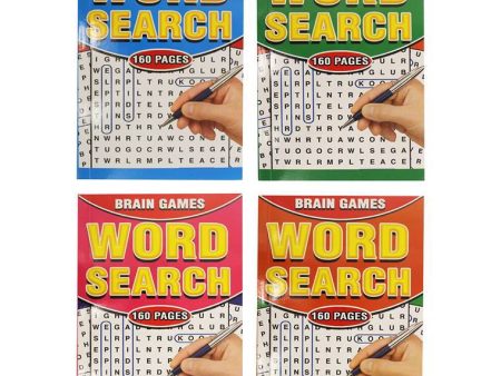 Book, Word Search Brain Games, 160pgs, A6 Sale