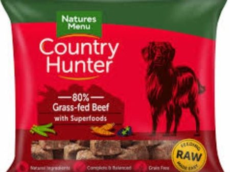 NATURES MENU COUNTRY HUNTER RAW NUGGETS  80 20 GRASS-FED BEEF  WITH SUPERFOOD  FOR ADULT DOGS 1KG For Discount