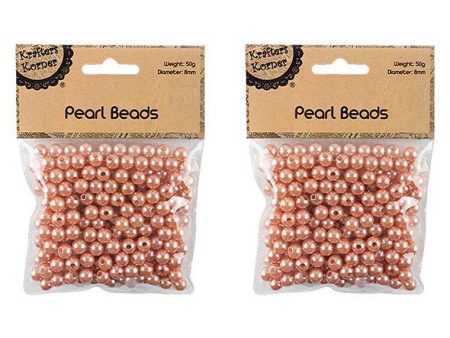 Rose Gold Pearl Beads, 8mm Hot on Sale