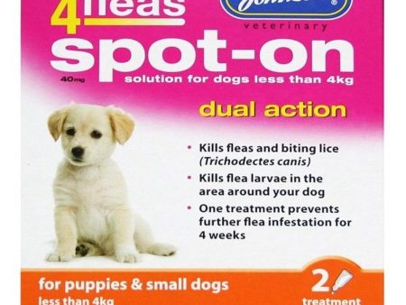 Johnson s 4fleas Dual Action Puppy and Small Dog Flea Spot-On 2 Pipettes For Discount