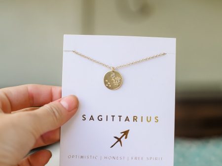 Zodiac Necklace: Sagittarius on Sale