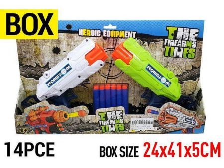 Dart Guns Set with  12 foam darts, 2pk, 22cm Cheap