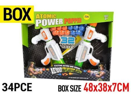 Gun Air Ball Shooter with  32 Foam Balls, 8Mtr, 2pcs Online Sale