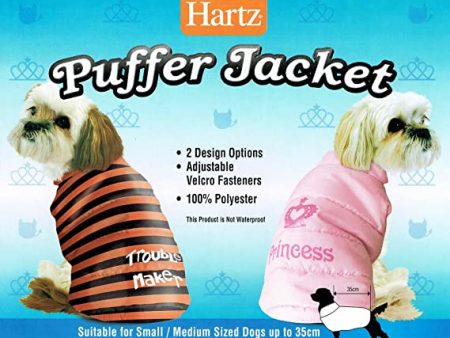 Hartz: Puffer Fleece Lining Jacket for Small Sized Dogs up to 35cm on Sale