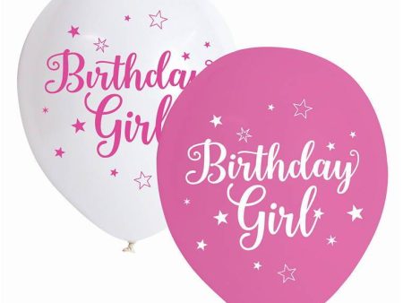 Balloon 10Pk Printed Bday Girl For Discount