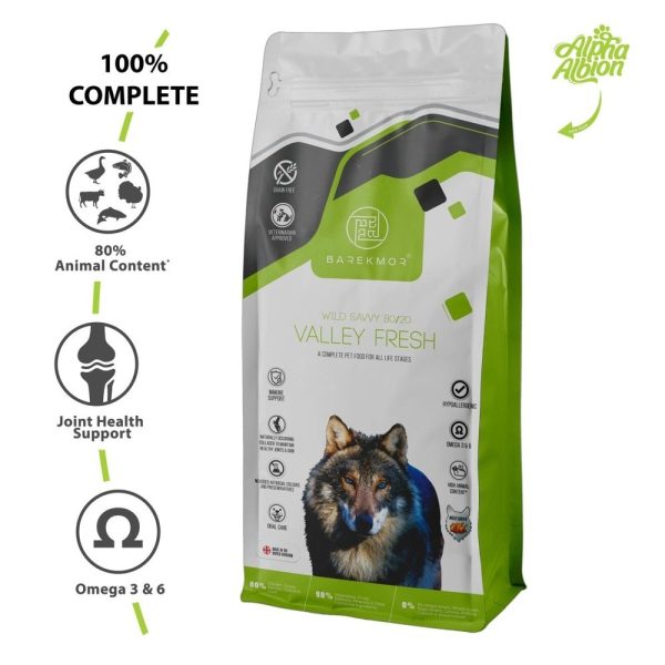 WILD SAVVY 80 20 - VALLEY FRESH 80% DRY DOG FOOD - GRAIN FREE & HYPOALLERGENIC Online Sale