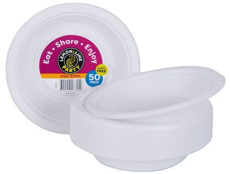 LandL Party Bowl White 50Pk 17Cm Hot on Sale